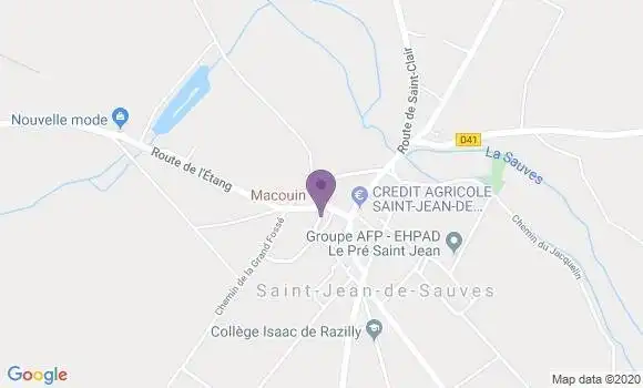 Localisation Saint Jean de Sauves - 86330