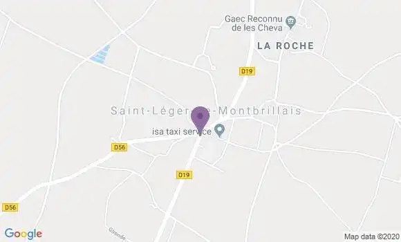 Localisation Saint Leger de Montbrillais Bp - 86120