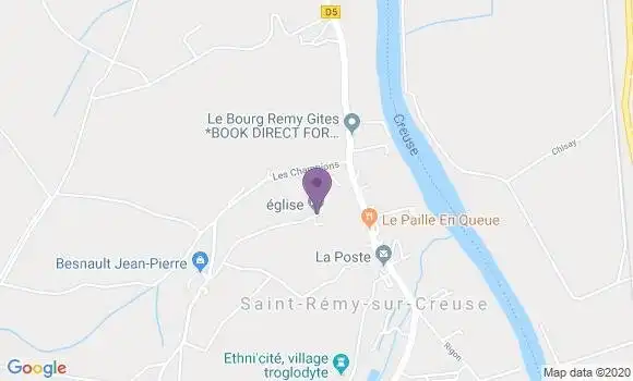 Localisation Saint Remy sur Creuse Ap - 86220