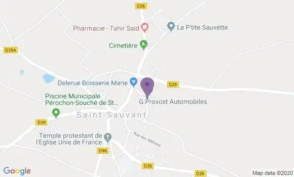 Localisation Saint Sauvant Bp - 86600