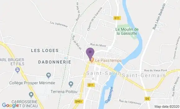 Localisation Saint Savin - 86310