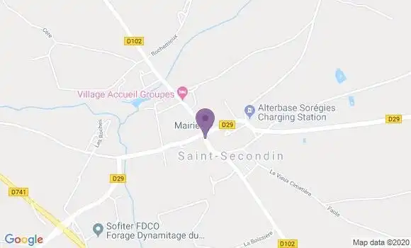 Localisation Saint Secondin Ap - 86350