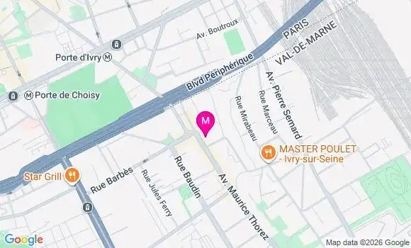 Localisation Ivry sur Seine Petit Ivry - 94200