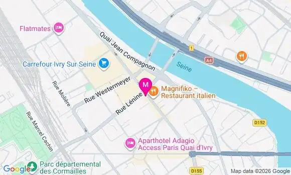 Localisation Ivry sur Seine Port - 94200