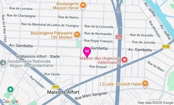 Localisation Maisons Alfort Charentonneau - 94700