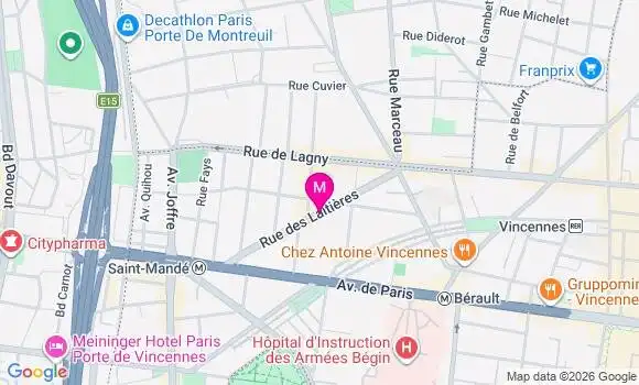 Localisation Vincennes Prevoyance - 94300