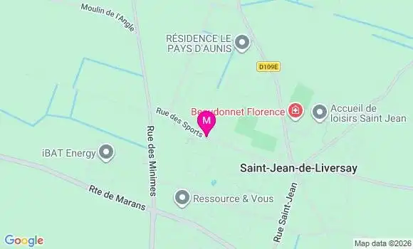Localisation Saint Jean de Liversay Sports - 17170