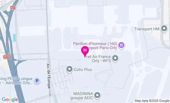 Localisation Orly Aerogare Ouest - 94390