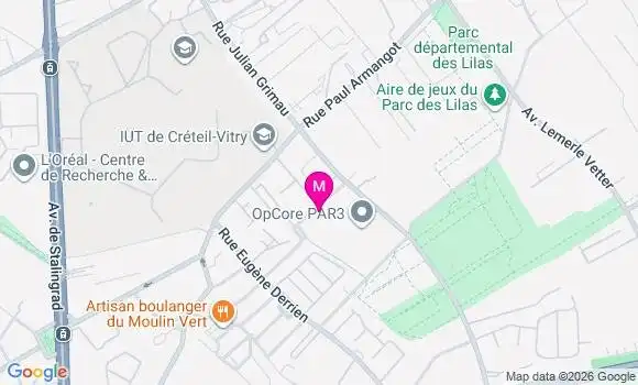 Localisation Vitry Moulin Vert - 94400