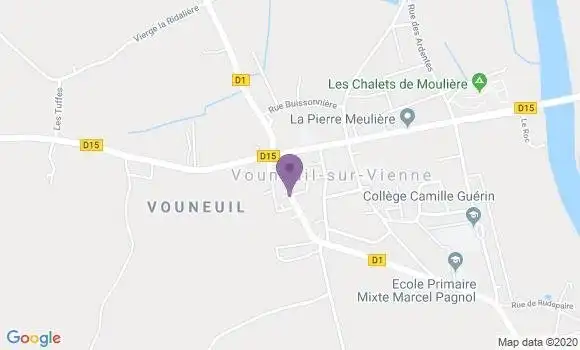 Localisation Vouneuil sur Vienne Bp - 86210