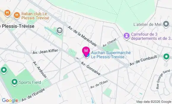 Localisation Auchan - 94420