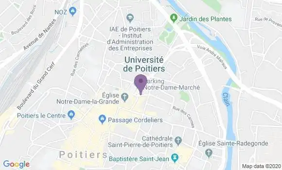 Localisation Poitiers Notre Dame - 86000