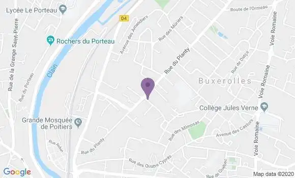 Localisation Poitiers Clos Gaultier - 86000