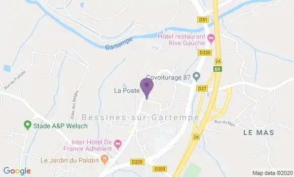 Localisation Bessines sur Gartempe - 87250