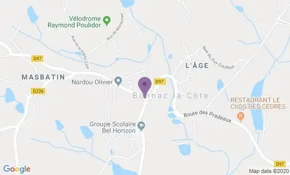 Localisation Bonnac la Cote Bp - 87270