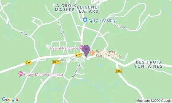 Localisation Bujaleuf Bp - 87460