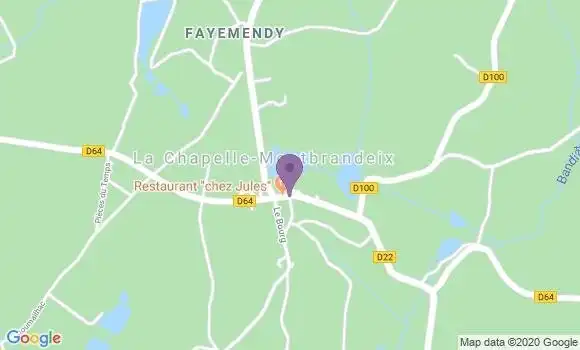 Localisation La Chapelle Montbrandeix Bp - 87440