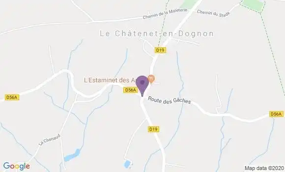 Localisation Le Chatenet En Dognon Ap - 87400