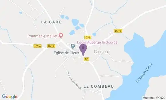Localisation Cieux Bp - 87520
