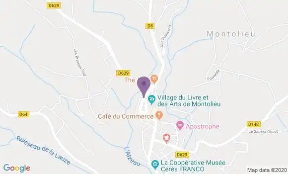 Localisation Montolieu Bp - 11170