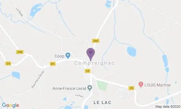 Localisation Compreignac Bp - 87140