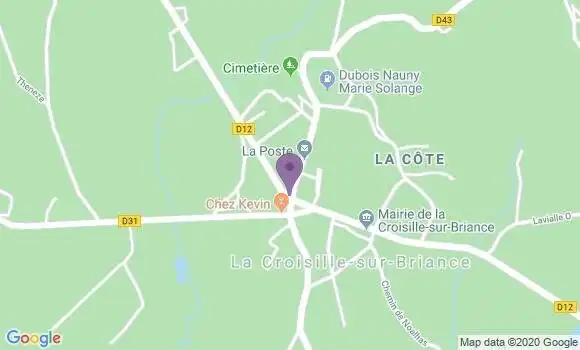 Localisation La Croisille sur Briance Ap - 87130
