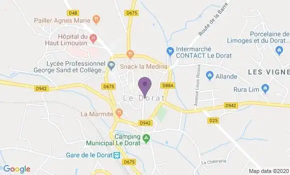 Localisation Le Dorat Bp - 87210