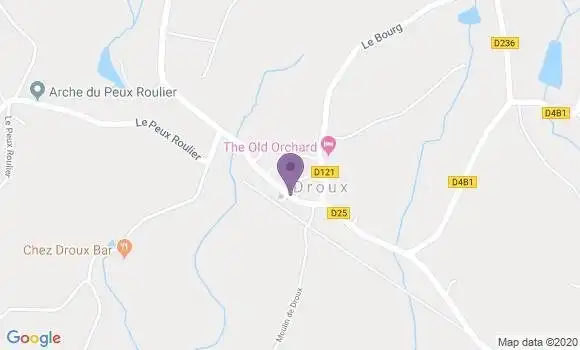 Localisation Droux Ap - 87190