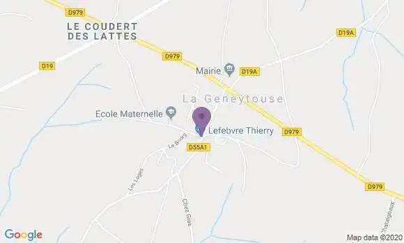 Localisation La Geneytouse Ap - 87400