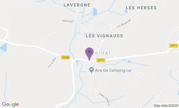 Localisation Javerdat Bp - 87520