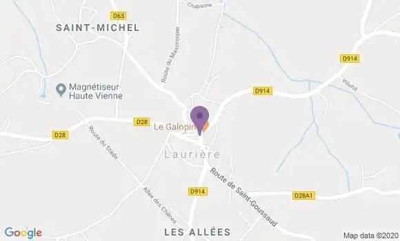 Localisation Lauriere Bp - 87370