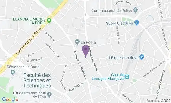 Localisation Limoges Brantome - 87100