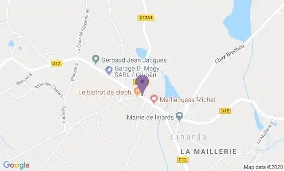 Localisation Linards Bp - 87130