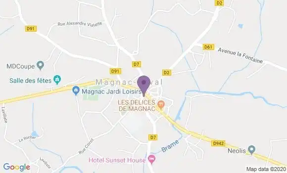 Localisation Magnac Laval - 87190
