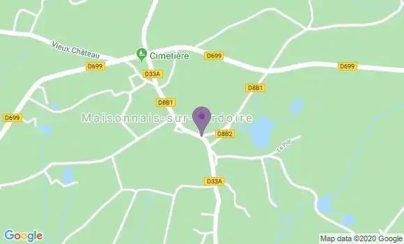 Localisation Maisonnais sur Tardoire Ap - 87440