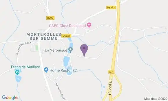 Localisation Morterolles sur Semme Bp - 87250