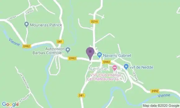 Localisation Nedde Bp - 87120