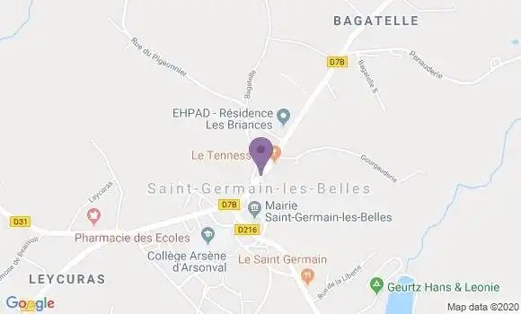 Localisation La Porcherie Ap - 87380