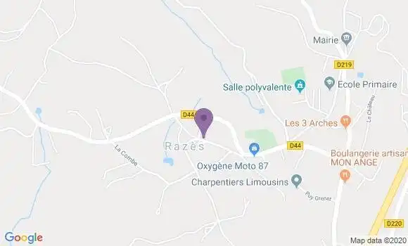 Localisation Razes Bp - 87640