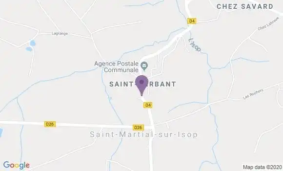 Localisation Saint Barbant Bp - 87330
