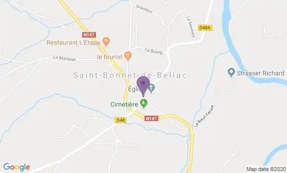 Localisation St Bonnet de Bellac Bp - 87300