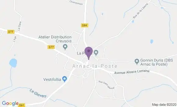 Localisation Saint Hilaire la Treille Ap - 87190