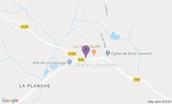 Localisation Saint Jouvent Bp - 87510