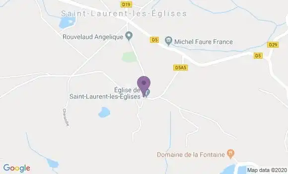 Localisation Saint Laurent les Eglises Bp - 87240