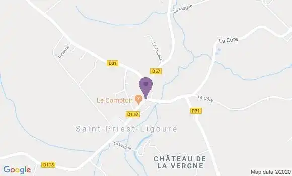 Localisation St Priest Ligoure Bp - 87800
