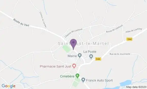 Localisation Saint Priest Taurion - 87480