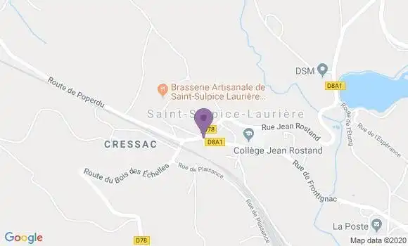 Localisation Saint Sulpice Lauriere - 87370