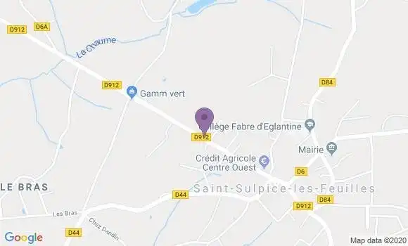 Localisation Saint Sulpice les Feuilles - 87160