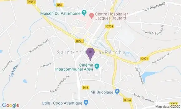 Localisation Saint Yrieix la Perche - 87500