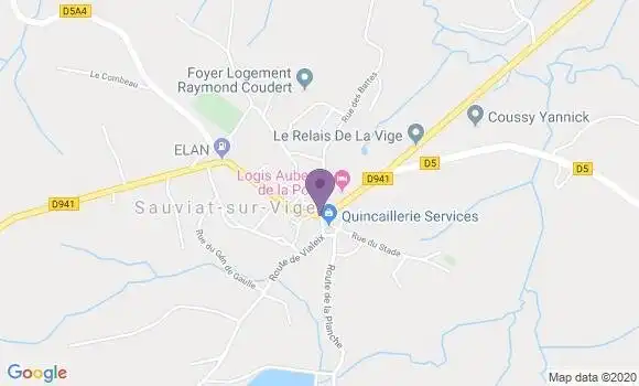 Localisation Sauviat sur Vige Bp - 87400